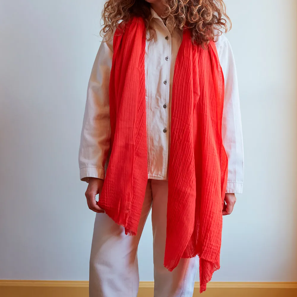 Women MERCI - Étole en laine - Orange