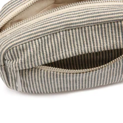 2105 VJ SOURCING Merci - Trousse en canvas Weekender - Rayures Bleu