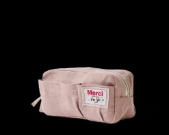 200 LINTEX Merci - Trousse en lin lavé - Rose d'Argile