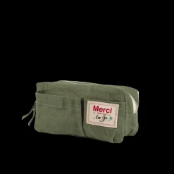 200 LINTEX Merci - Trousse en lin lavé - Vert Anduze