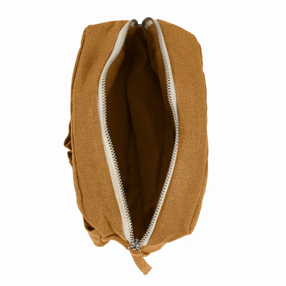 200 LINTEX Merci - Trousse en lin lavé - Jaune Asahi