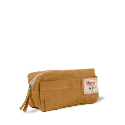 200 LINTEX Merci - Trousse en lin lavé - Jaune Asahi