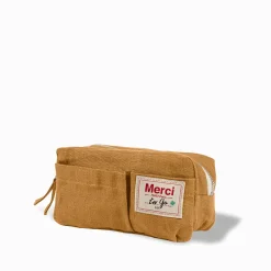 200 LINTEX Merci - Trousse en lin lavé - Jaune Asahi