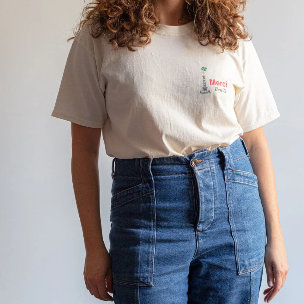 Women M05 Merci - T-Shirt Bastille - Ecru