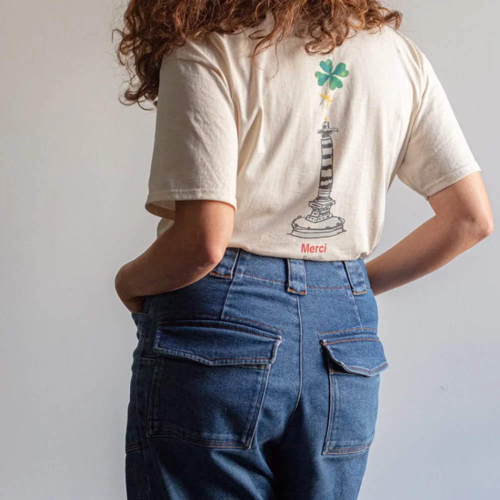 Women M05 Merci - T-Shirt Bastille - Ecru