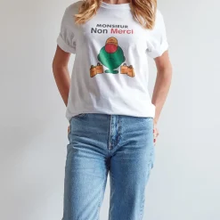 Women Merci - T-Shirt Monsieur Non - Blanc
