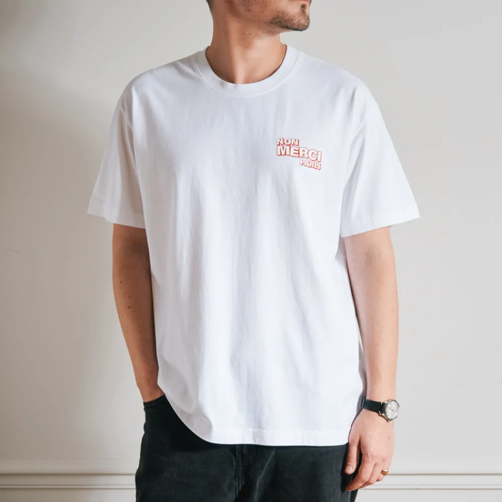 Women BS01 Merci - T-Shirt Non Merci - Blanc