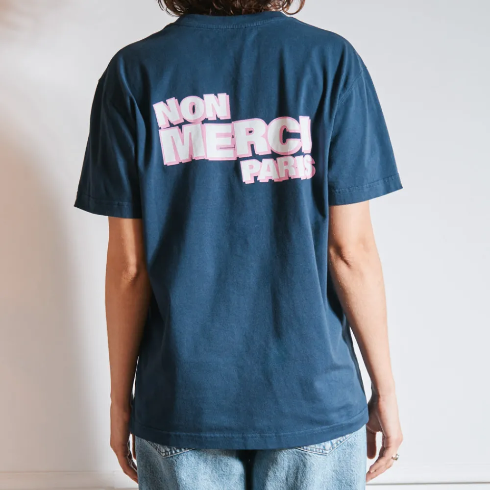 Women BS01 Merci - T-Shirt Non Merci - Marine