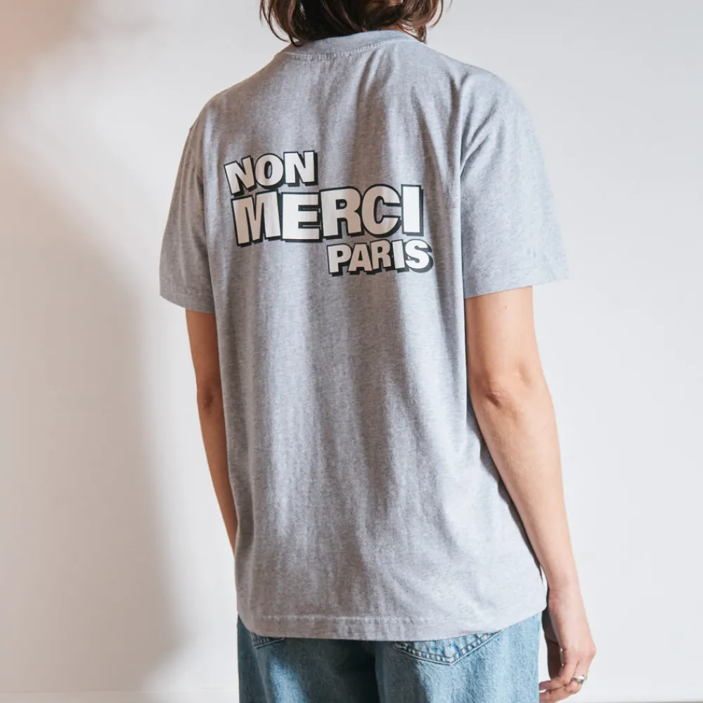 Women BS01 Merci - T-Shirt Non Merci - Gris