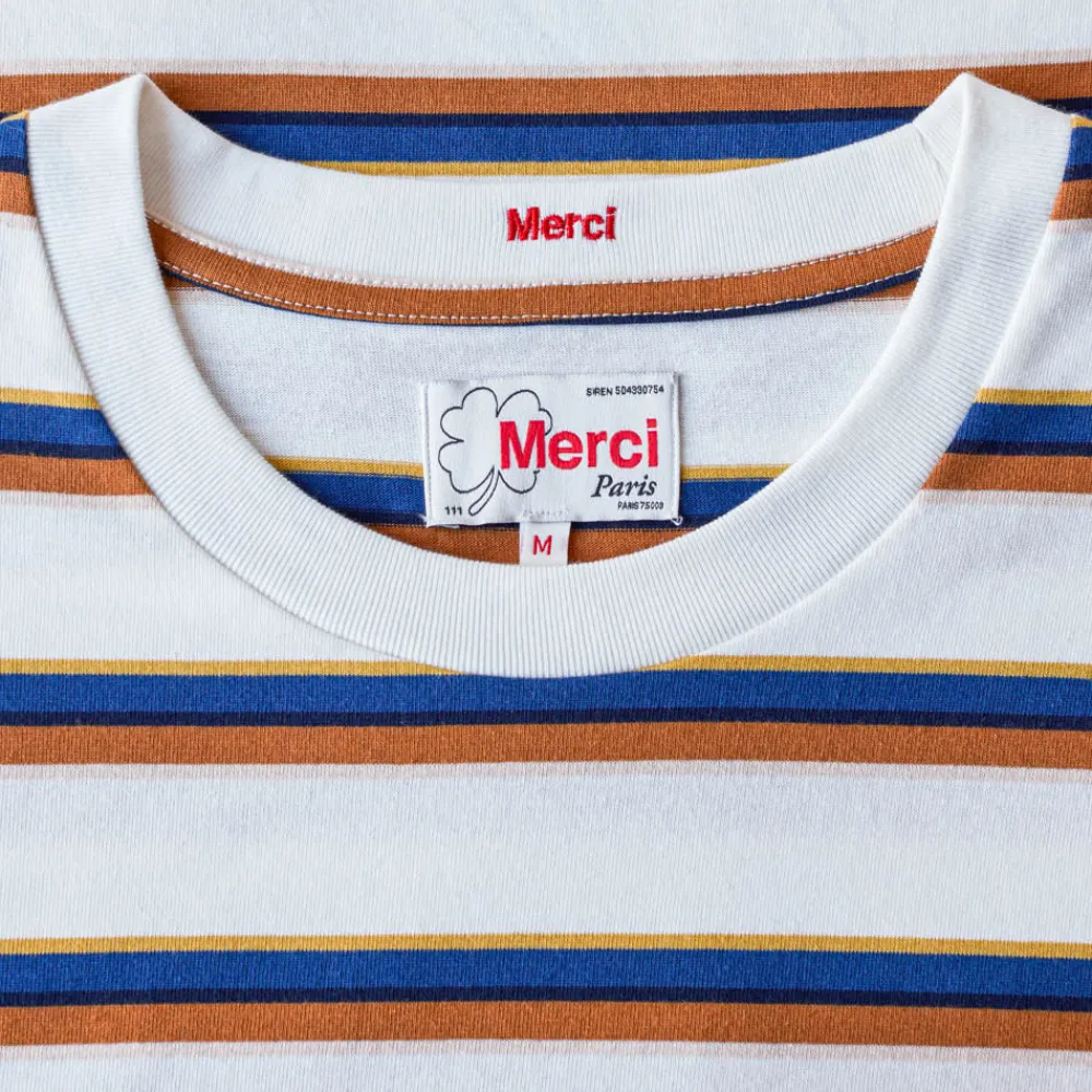 MJ01 Merci - T-Shirt Vadim Stripes - Crème