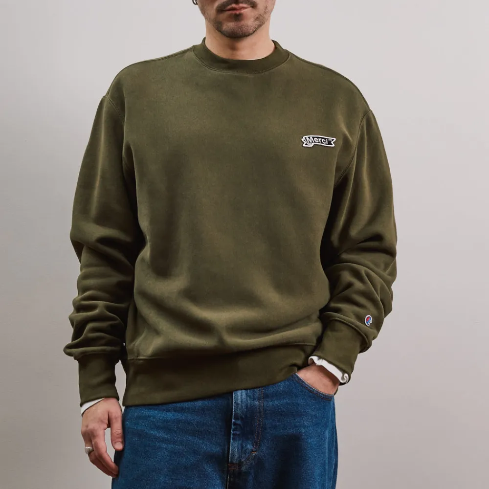 Women CHAMPION Merci x - Crewneck - Olive