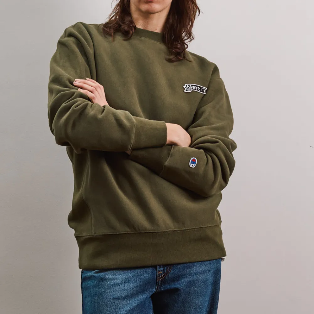 Women CHAMPION Merci x - Crewneck - Olive