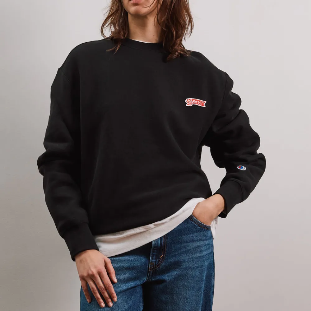 Women Champion Merci x - Crewneck Merci - Noir
