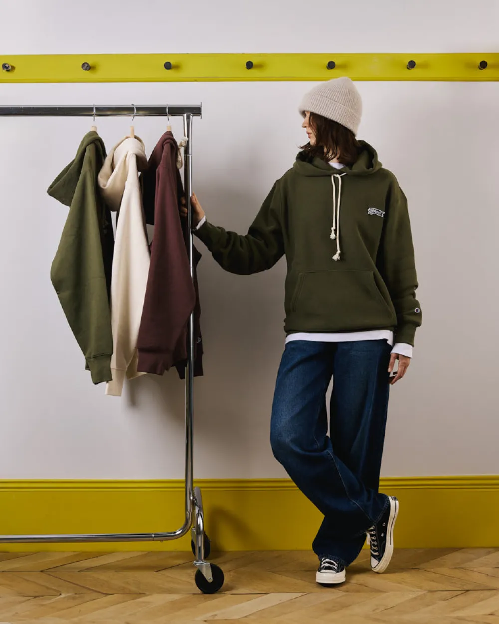 Women CHAMPION Merci x - Sweat à Capuche - Olive