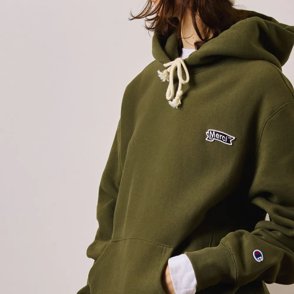 Women CHAMPION Merci x - Sweat à Capuche - Olive