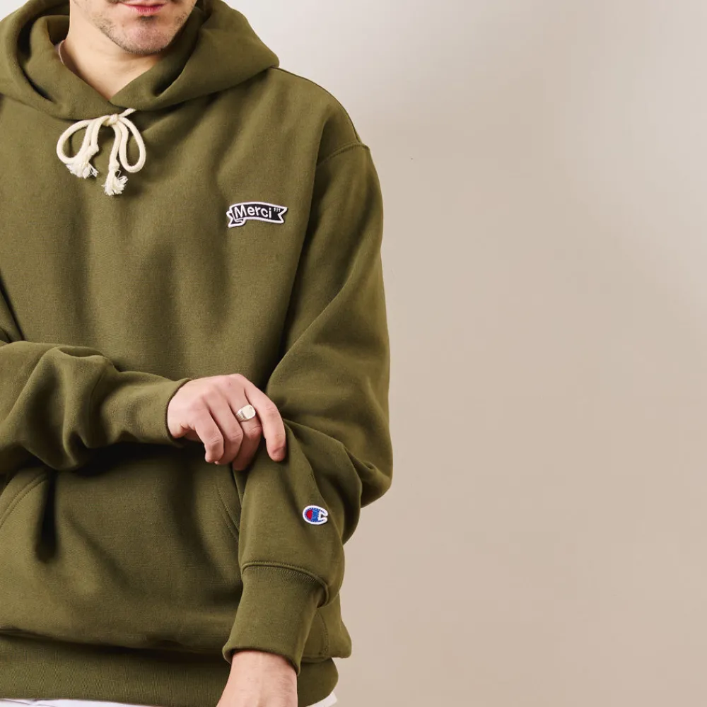 Women CHAMPION Merci x - Sweat à Capuche - Olive