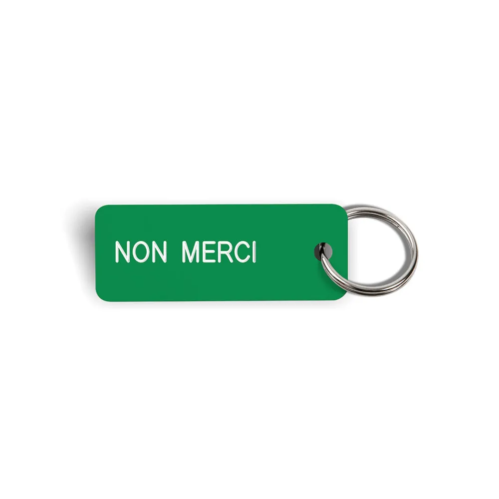 Women Various Keytags Merci x - Porte-clé "Non Merci" - Vert