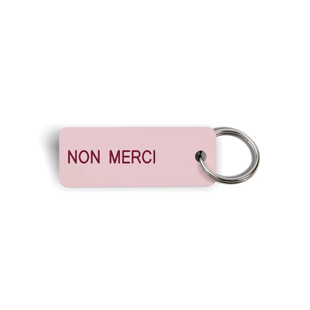 Women Various Keytags Merci x - Porte-clé "Non Merci" - Rose