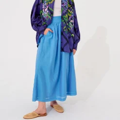 Women Mii Collection - Jupe Marie-Agnes - Bleu