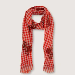 Women MOISMONT - Echarpe n°693 - Flowers Poppy Red