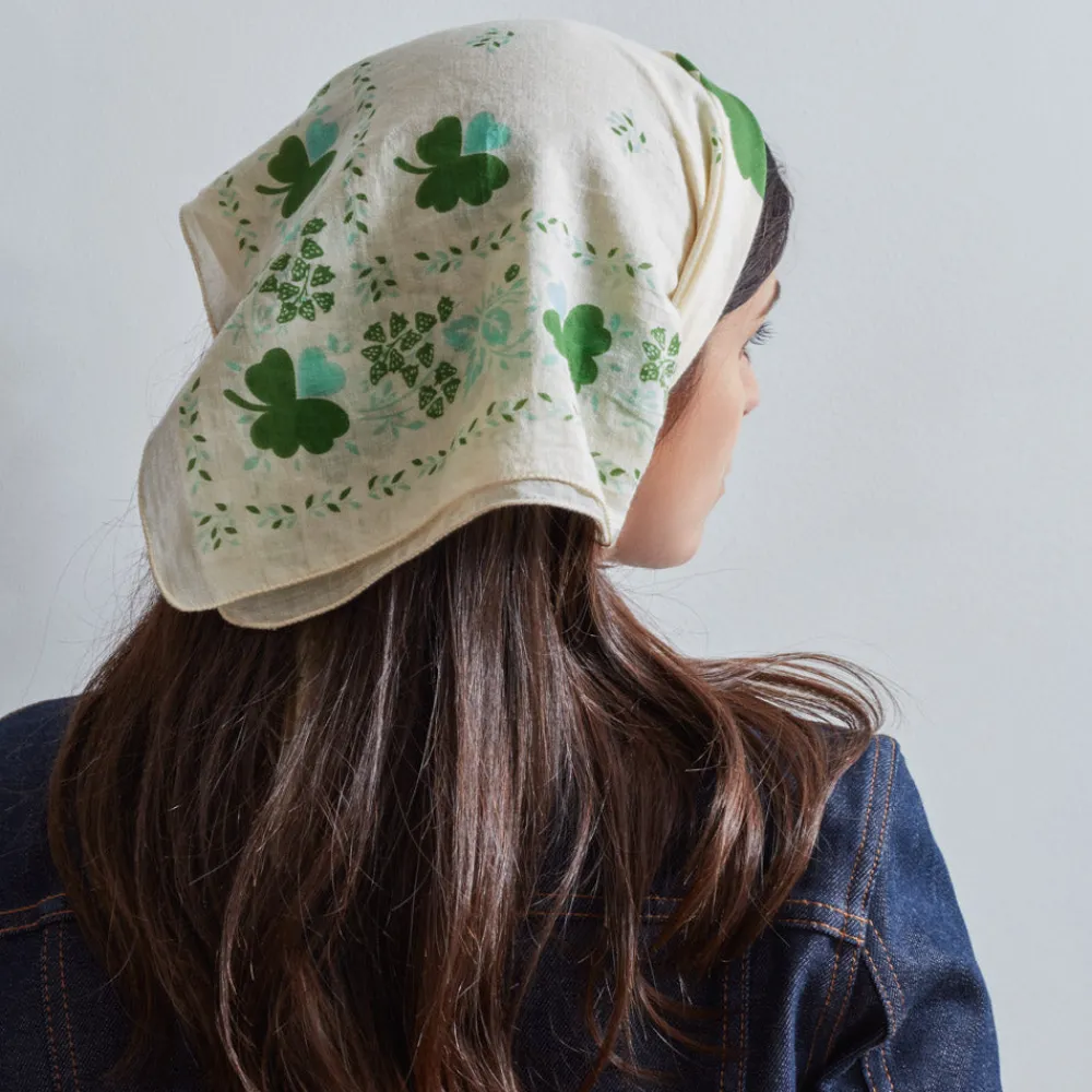 Women Moismont x Merci - Bandana Trèfle - Vert