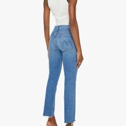 Women Mother - Jeans The Tomcat Ankle Fray - Bleu