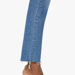 Women Mother - Jeans The Tomcat Ankle Fray - Bleu