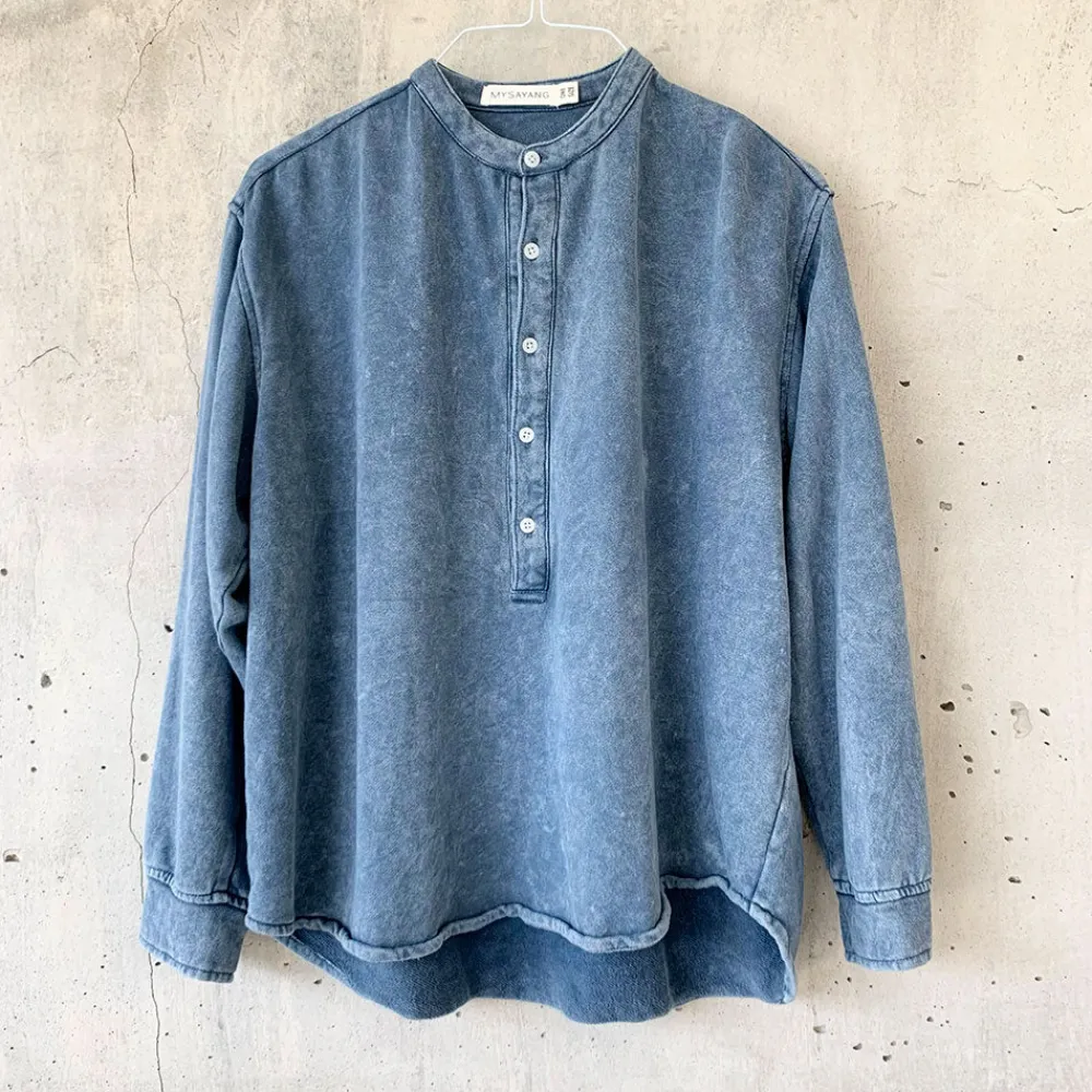 MYSAYANG - Chemise Titik Terry - Indigo