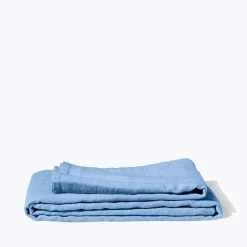 200 LINTEX Nappe en lin lavé - Bleu Tyrrhénien