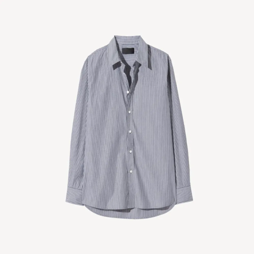 Women Nili Lotan - Raphael Classic Shirt - Bleu