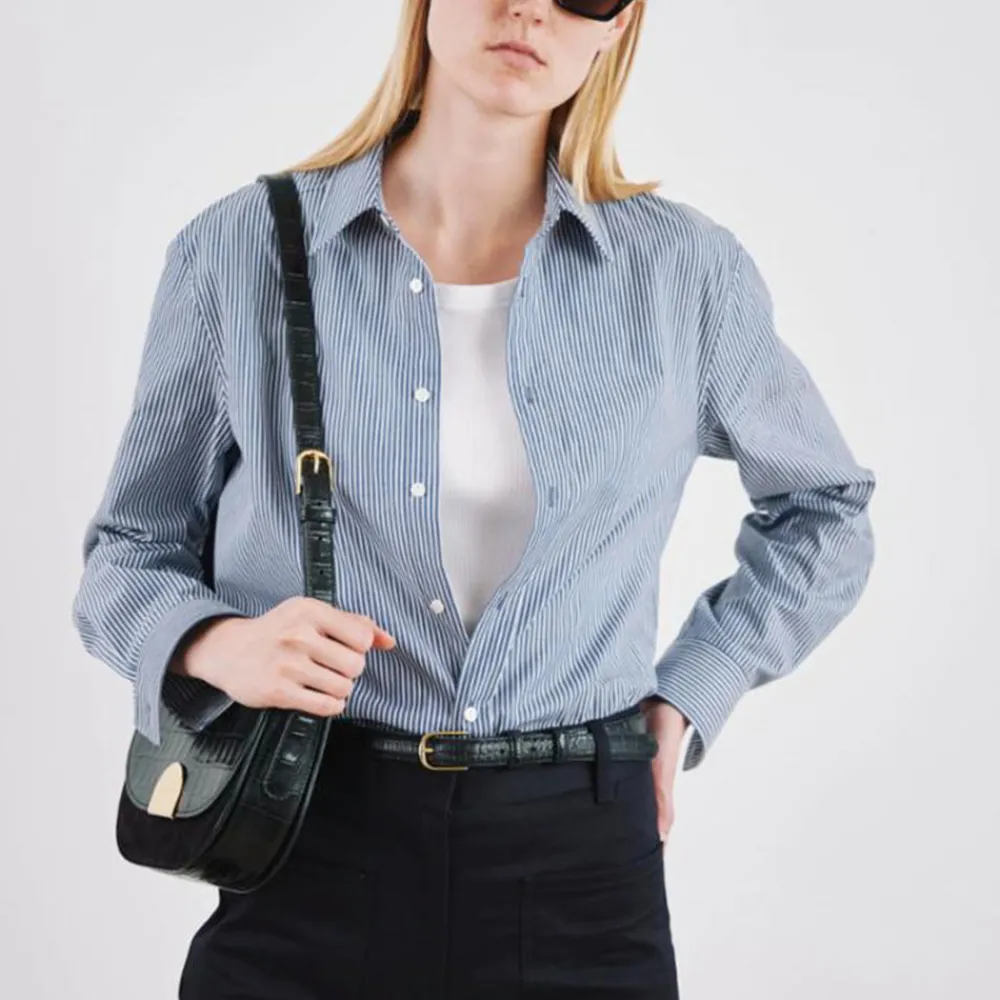 Women Nili Lotan - Raphael Classic Shirt - Bleu