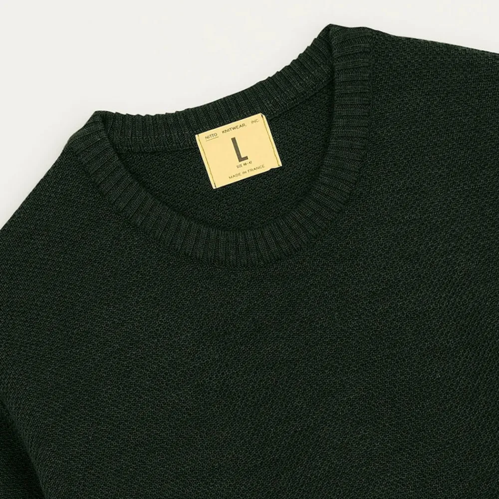 NITTO KNITWEAR - Pull Youri - Vert Fôret