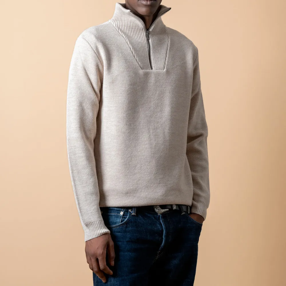 NITTO KNITWEAR - Pull Youri Camionneur - Naturel