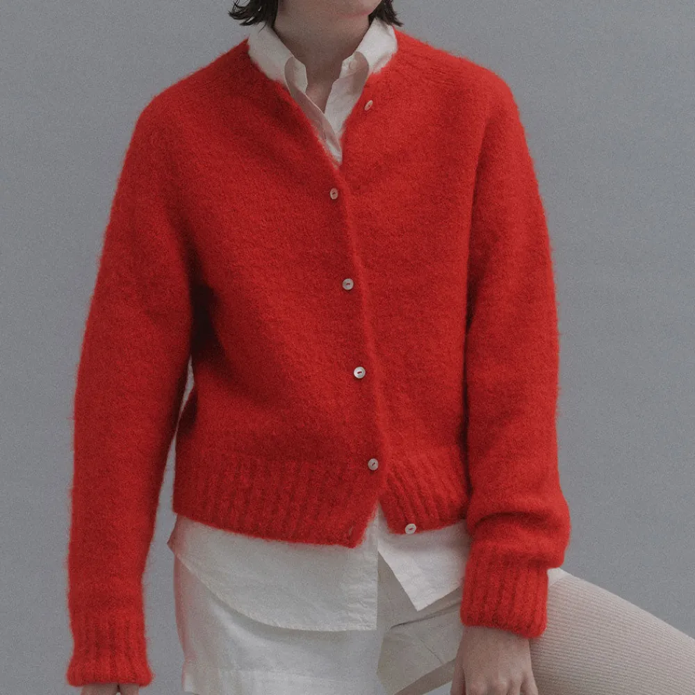 Women Nothing Written - Cardigan Alpaga - Rouge