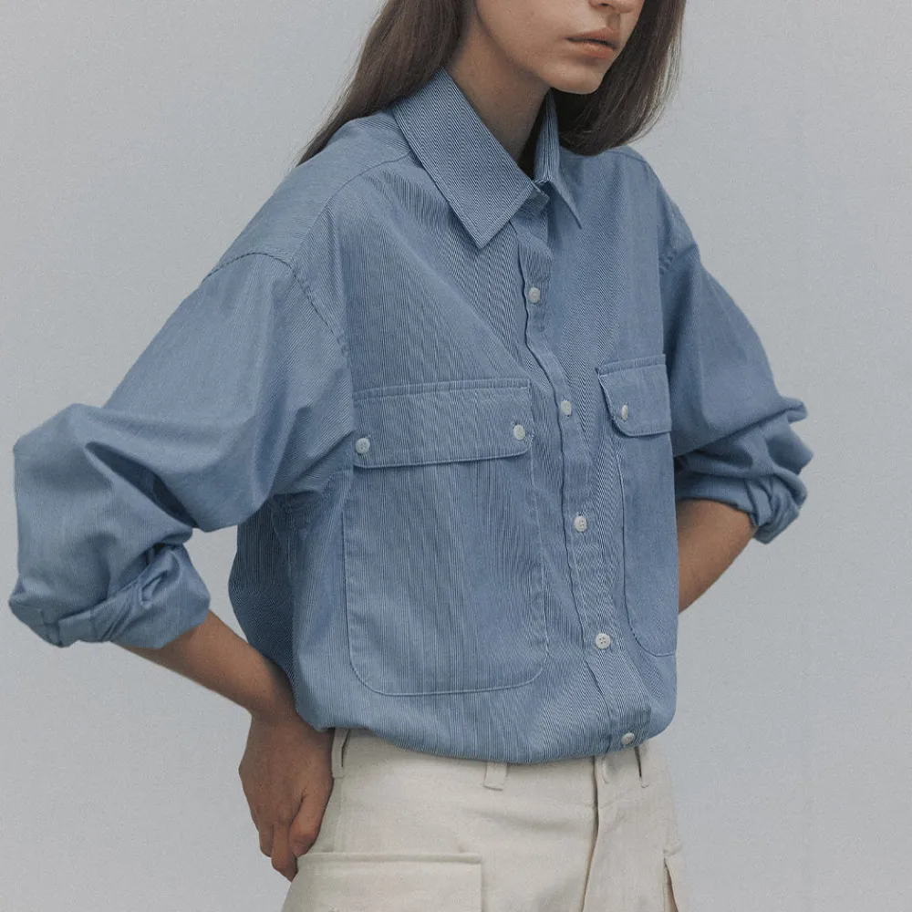 Women Nothing Written - Chemise rayé - Bleu