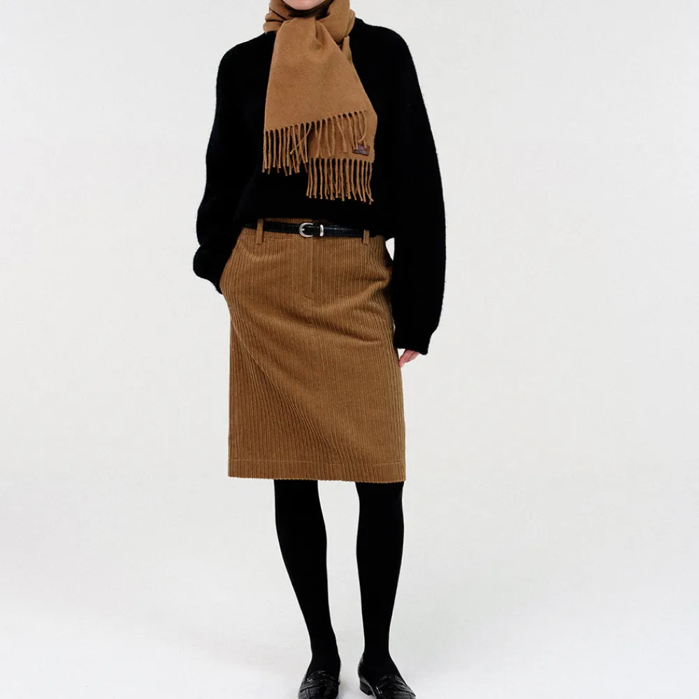 Women Nothing Written - Jupe velours - Camel