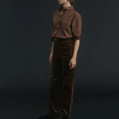Women Nothing Written - Pantalon velours - Marron