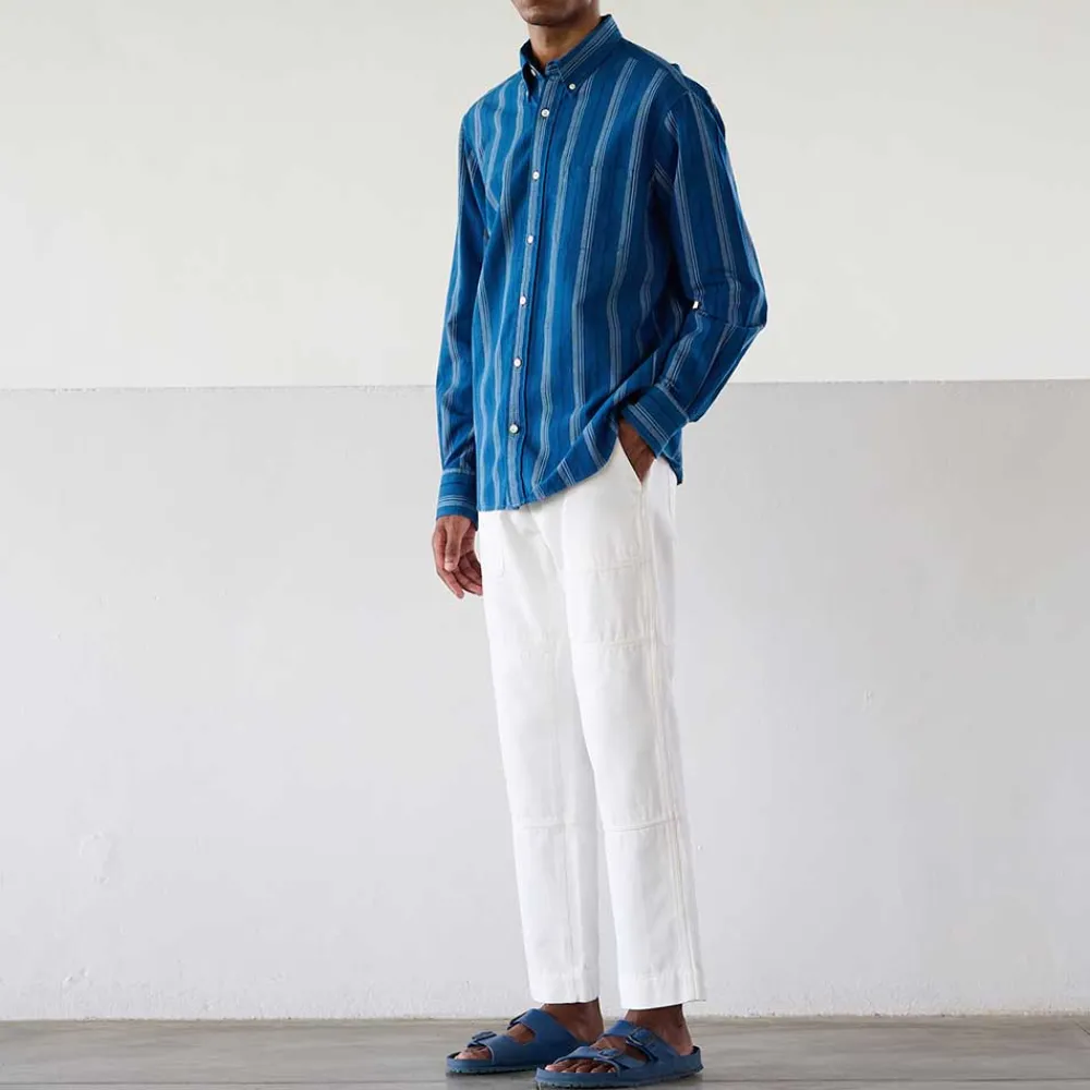 Original Madras Trading Co - Chemise N5 Classic BD Collar LS - Bleu