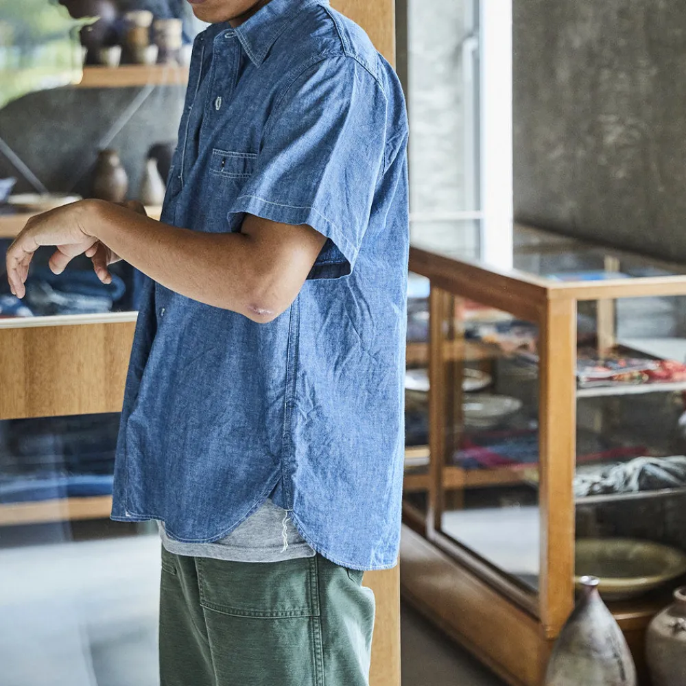 ORSLOW - Chemise Chambray Work - Bleu