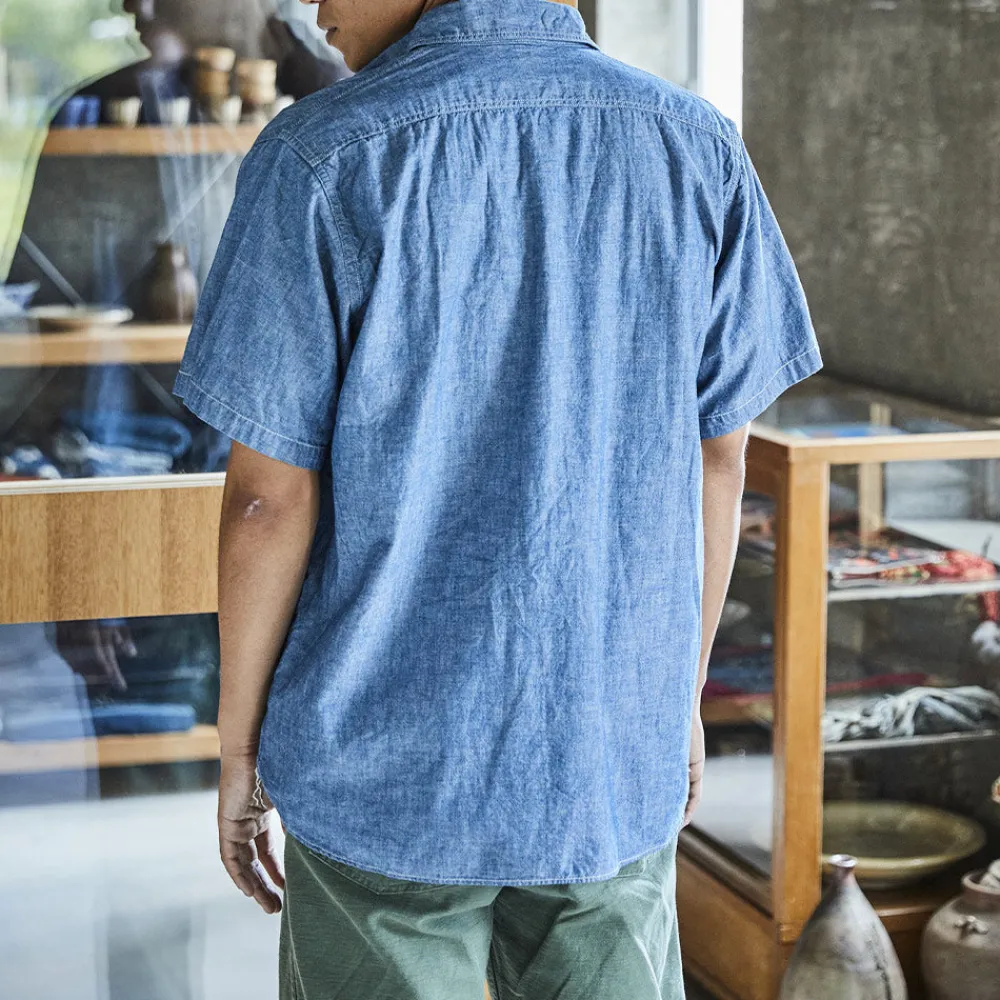ORSLOW - Chemise Chambray Work - Bleu