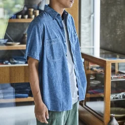 ORSLOW - Chemise Chambray Work - Bleu
