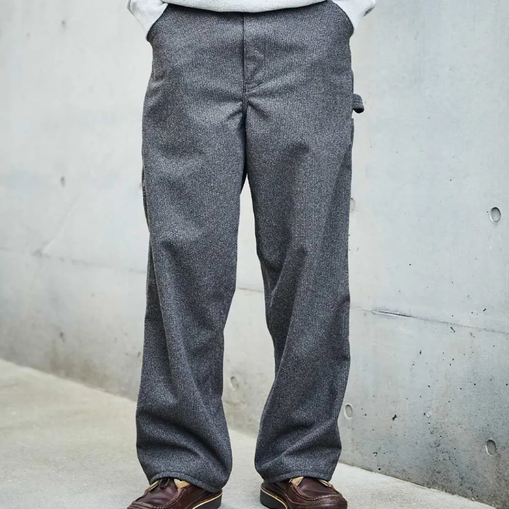 ORSLOW - Pantalon Houndstooth Dad Painter - Marron