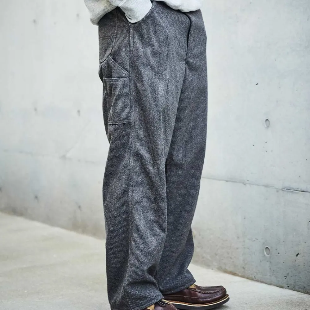 ORSLOW - Pantalon Houndstooth Dad Painter - Marron