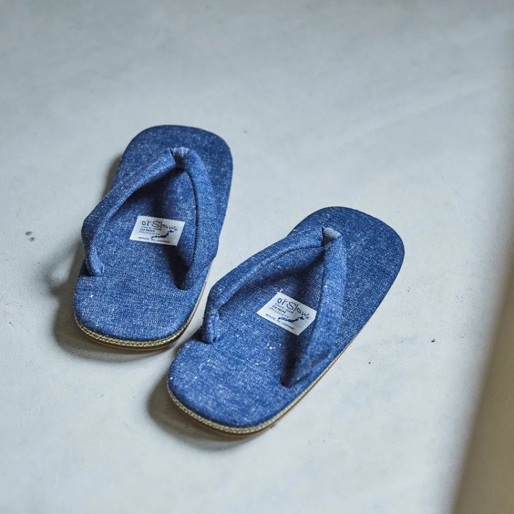 ORSLOW - Tong en jeans Setta - Bleu