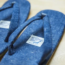 ORSLOW - Tong en jeans Setta - Bleu