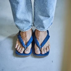 ORSLOW - Tong en jeans Setta - Bleu