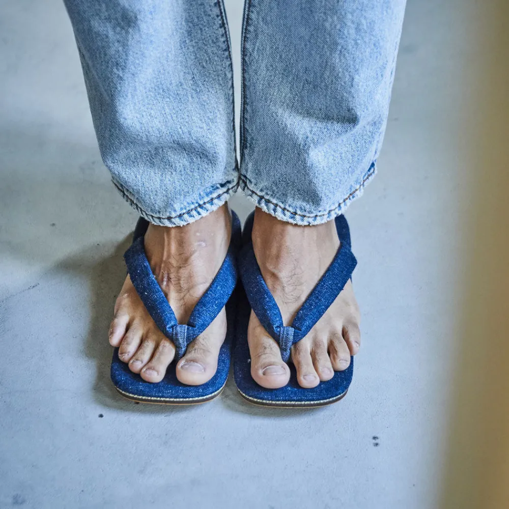 ORSLOW - Tong en jeans Setta - Bleu