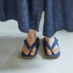 ORSLOW - Tong en jeans Setta - Bleu