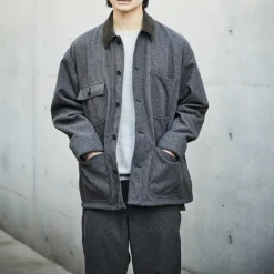 ORSLOW - Veste Houndstooth Coverall - Marron