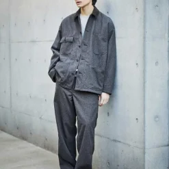 ORSLOW - Veste Houndstooth Coverall - Marron